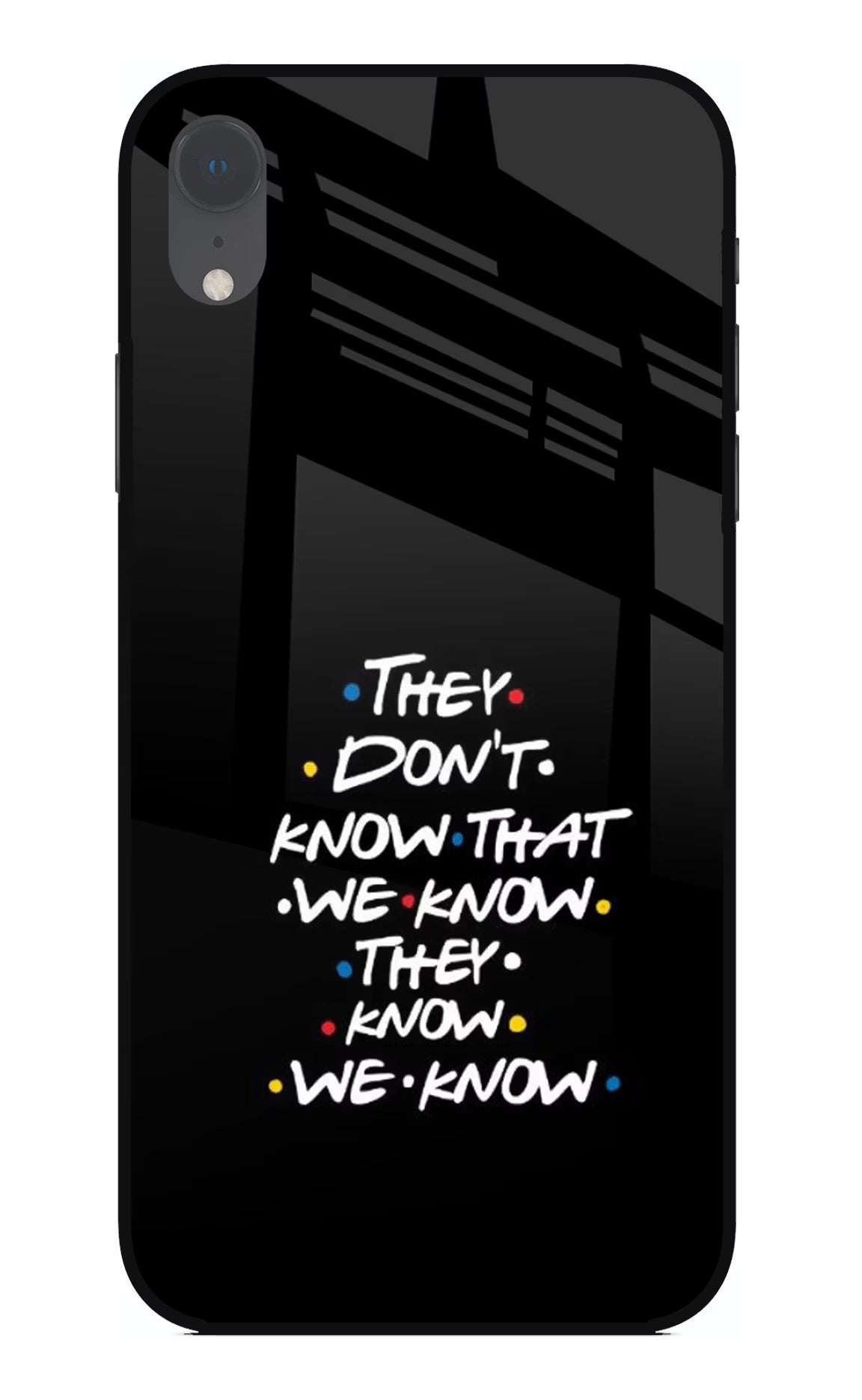 FRIENDS Dialogue iPhone XR Glass Case Back Cover by Casekaro