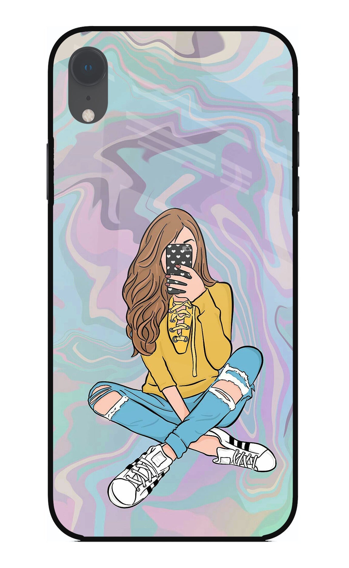 Selfie Girl iPhone XR Back Cover