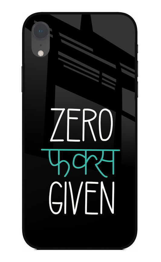 Zero Fucks Given iPhone XR Glass Case