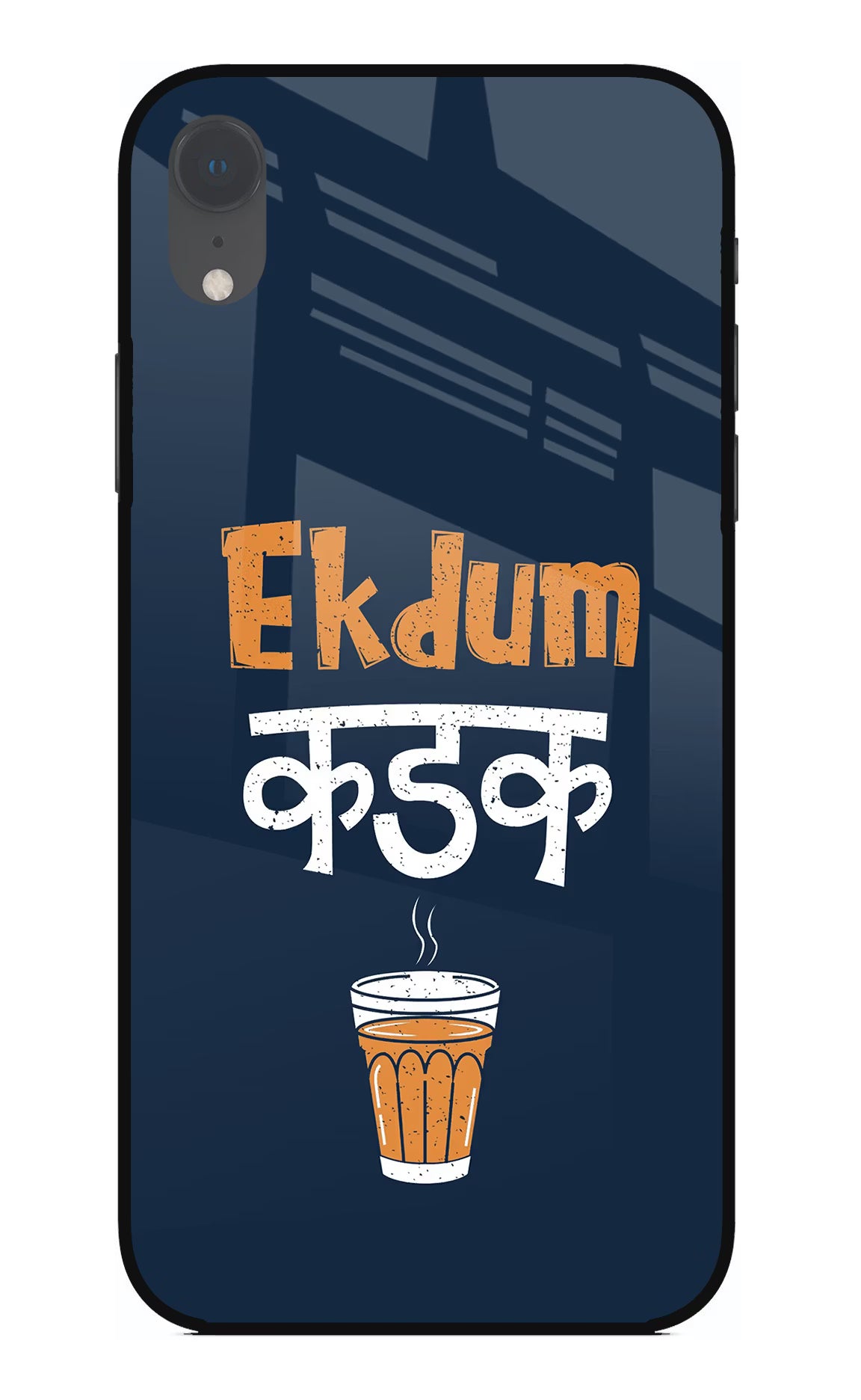 Ekdum Kadak Chai iPhone XR Glass Case Back Cover by Casekaro