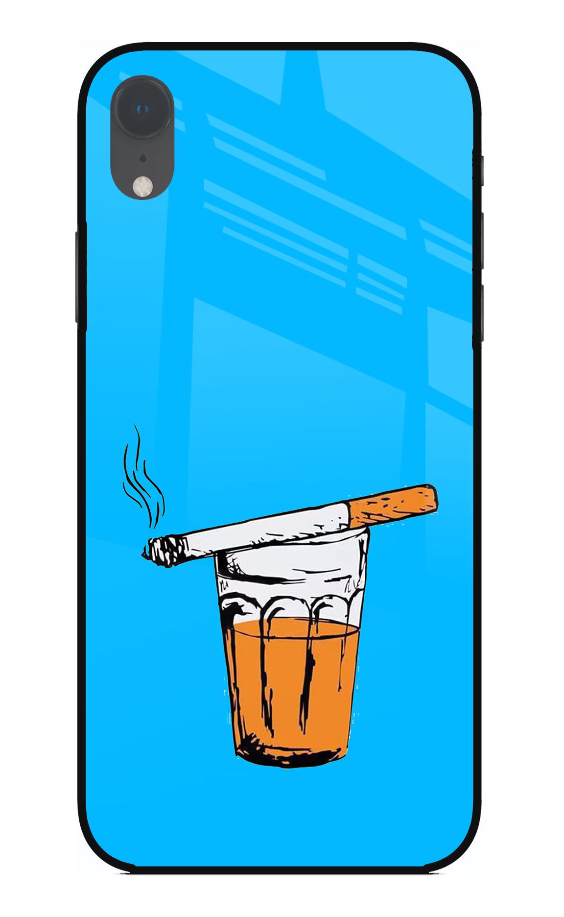 Chai Sutta iPhone XR Glass Case Back Cover by Casekaro