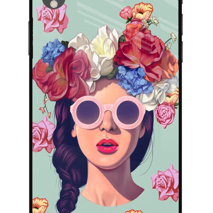 Pretty Girl iPhone XR Glass Case Back Cover by Casekaro