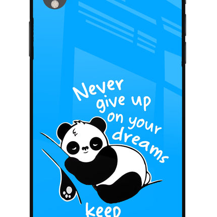 Keep Sleeping iPhone XR Glass Case Back Cover by Casekaro