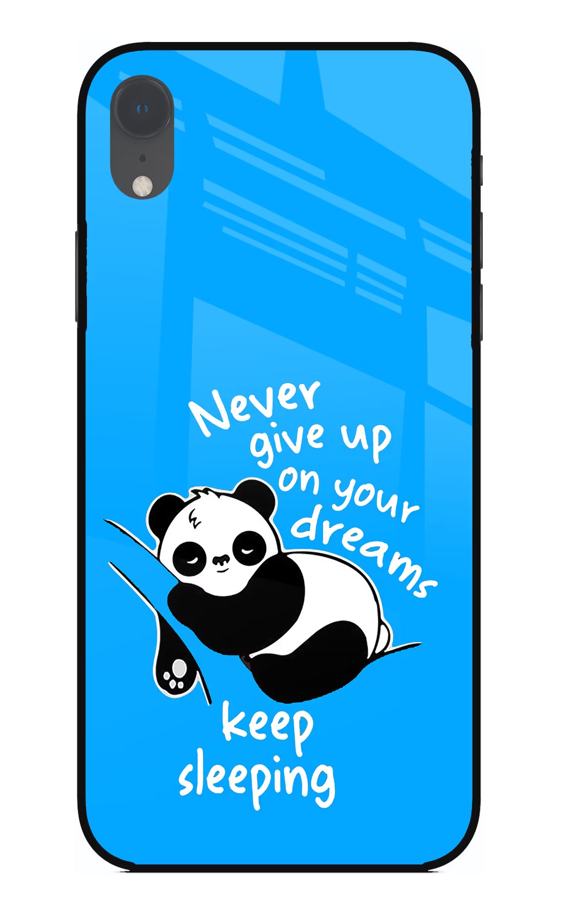 Keep Sleeping iPhone XR Glass Case Back Cover by Casekaro