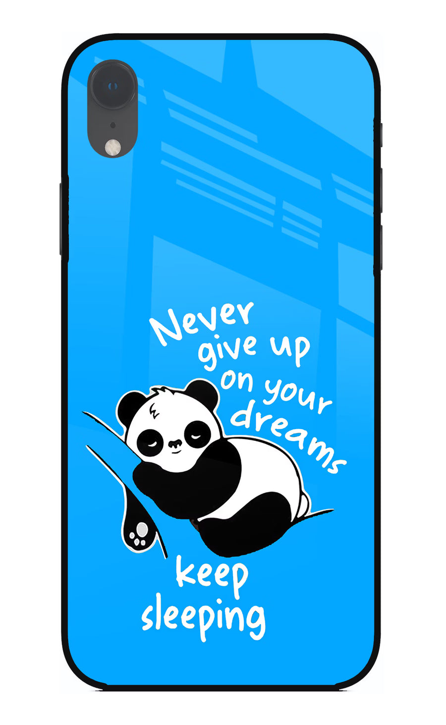 Keep Sleeping iPhone XR Back Cover, Glass case