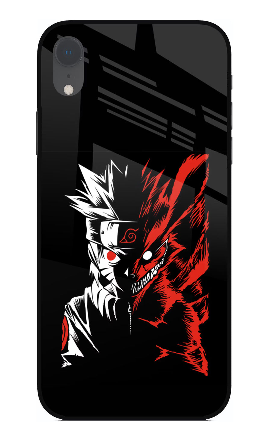 Naruto Two Face iPhone XR Back Cover, Glass case