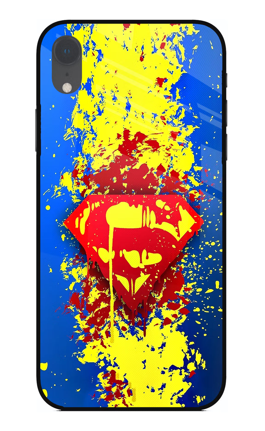 Superman logo iPhone XR Back Cover, Glass case