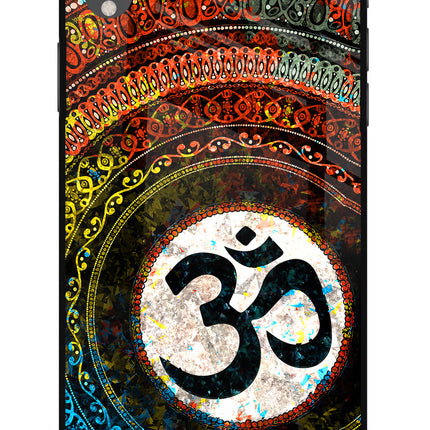 Om Cultural iPhone XR Glass Case Back Cover by Casekaro