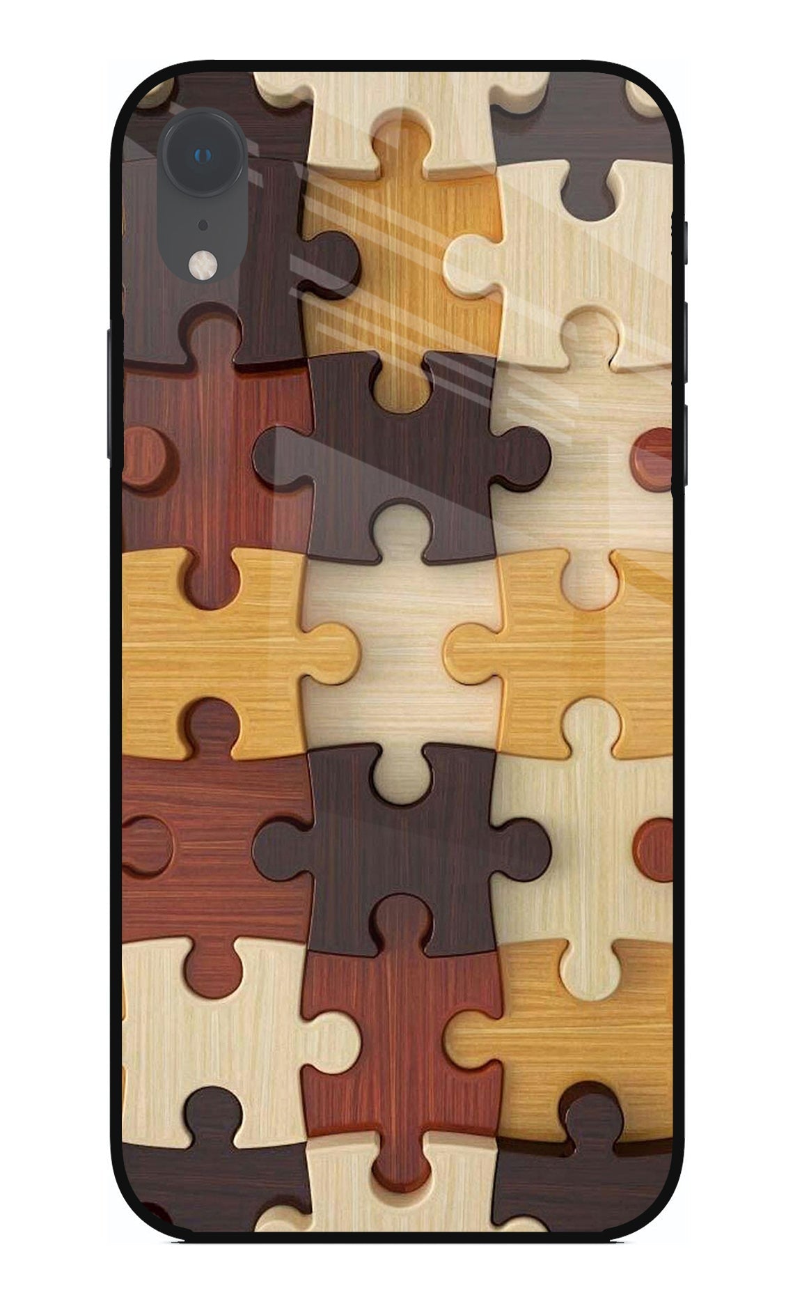 Wooden Puzzle iPhone XR Back Cover