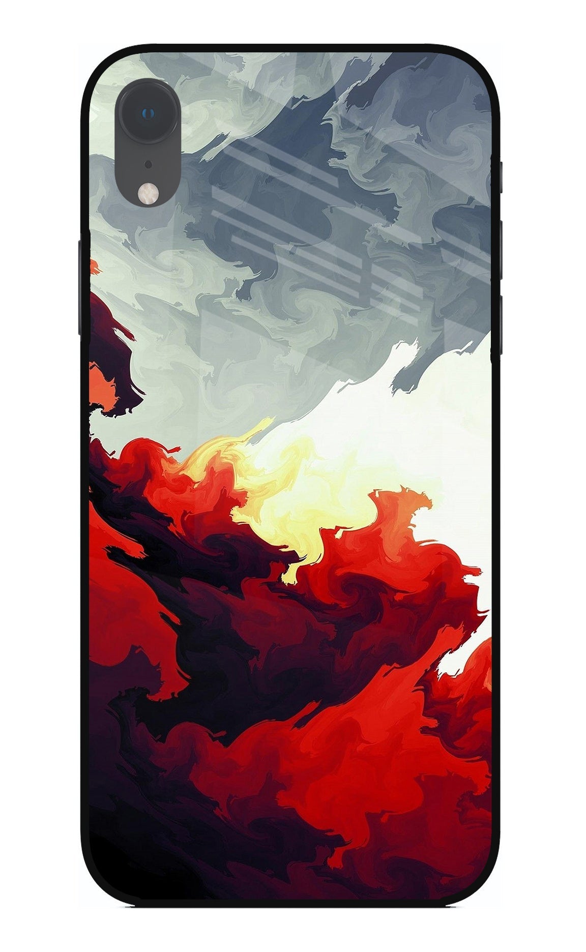 Fire Cloud iPhone XR Glass Case