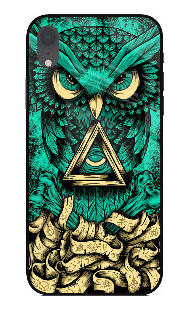 Green Owl iPhone XR Glass Case