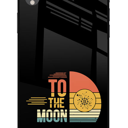 To the Moon iPhone XR Glass Case Back Cover by Casekaro