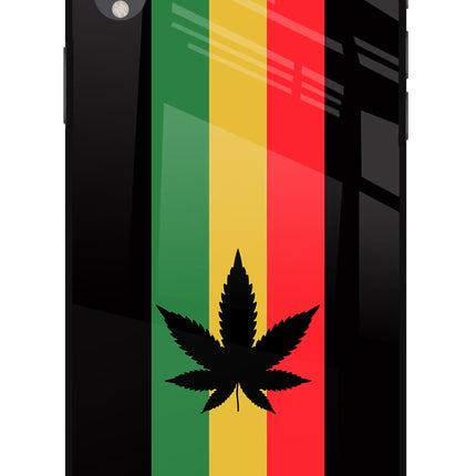 Weed Flag iPhone XR Glass Case Back Cover by Casekaro