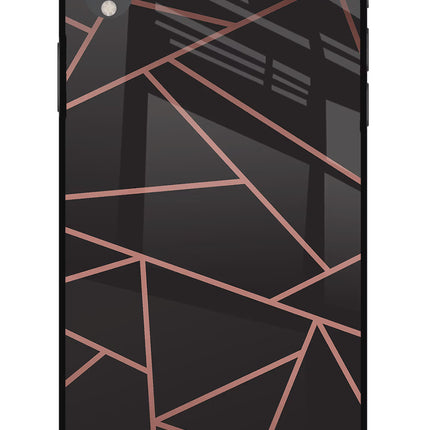 Geometric Pattern iPhone XR Glass Case Back Cover by Casekaro