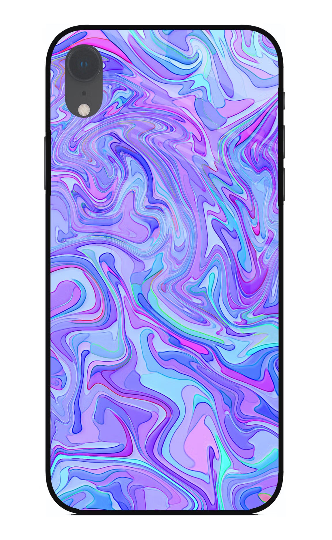 Glitter iPhone XR Glass Case Back Cover by Casekaro