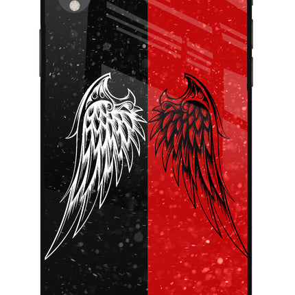 Wings iPhone XR Glass Case Back Cover by Casekaro