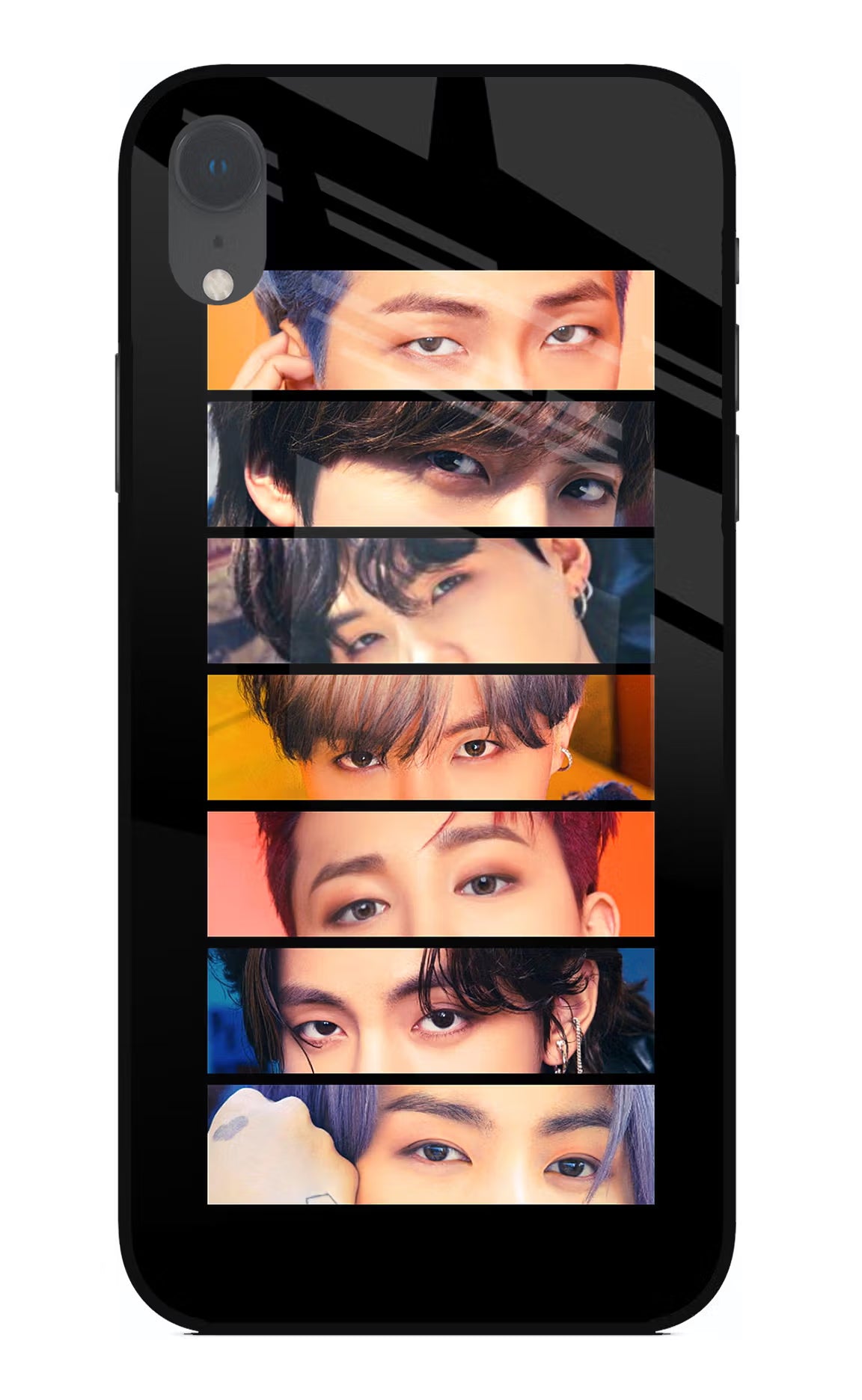 BTS Eyes iPhone XR Glass Case Back Cover by Casekaro