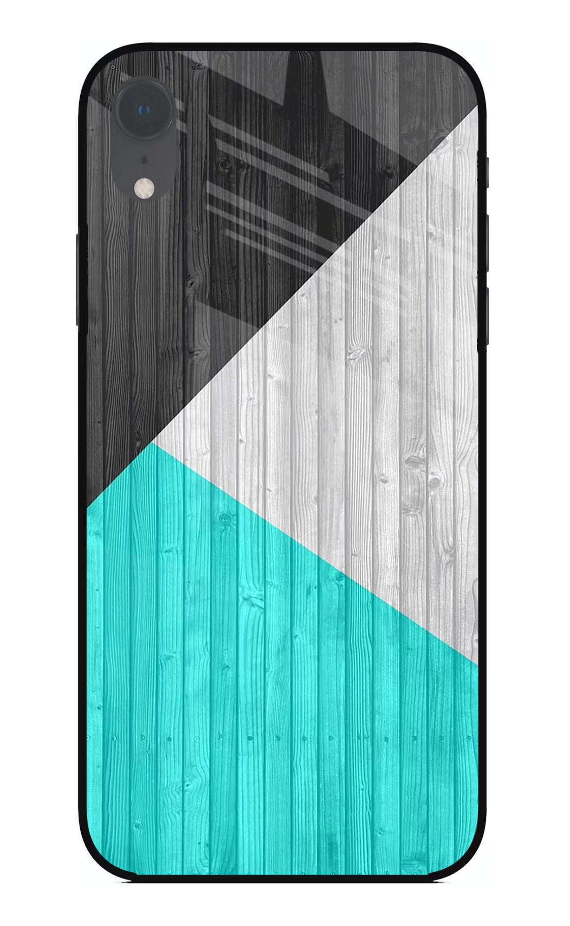 Wooden Abstract iPhone XR Glass Case Back Cover by Casekaro