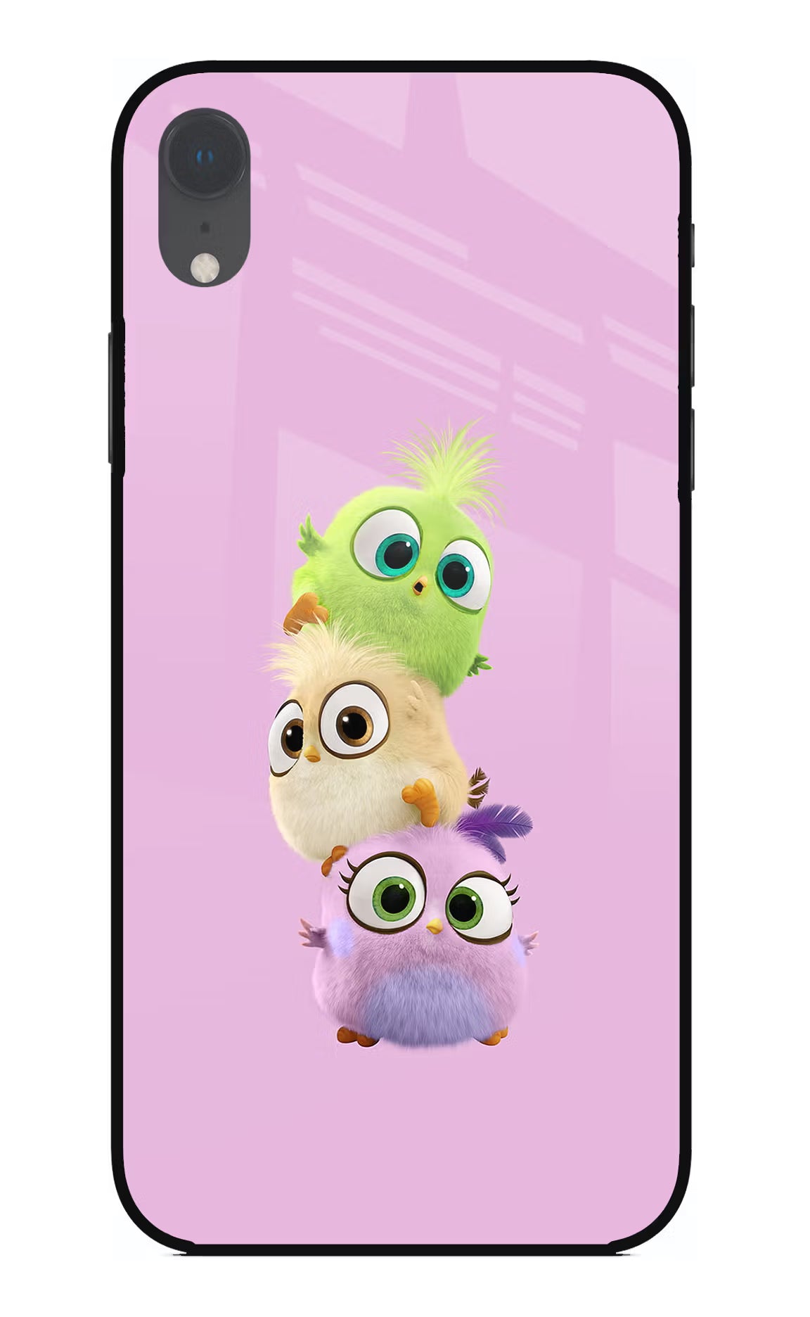 Cute Little Birds iPhone XR Glass Case Back Cover by Casekaro