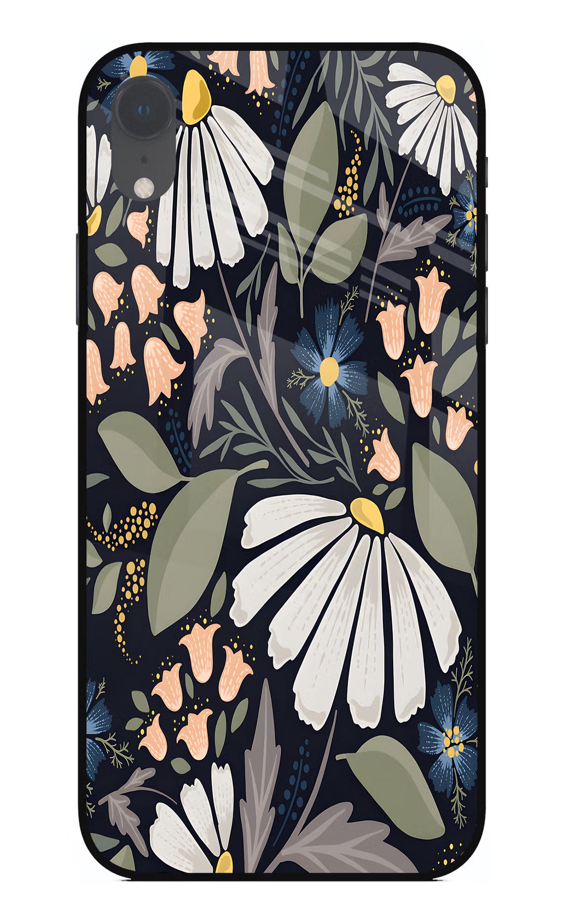 Flowers Art iPhone XR Glass Case