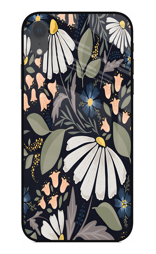 Flowers Art iPhone XR Glass Case