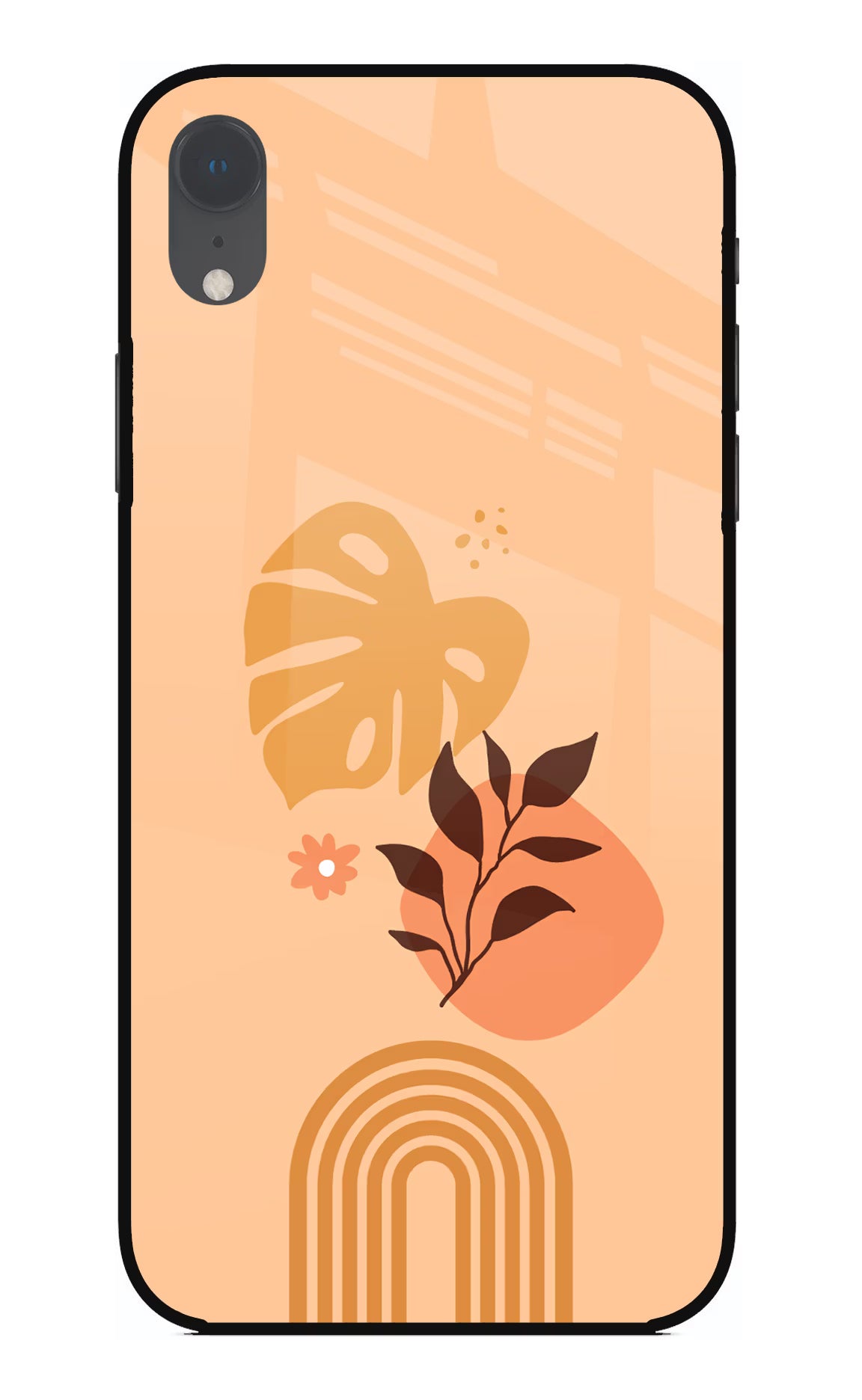 Bohemian Art iPhone XR Glass Case Back Cover by Casekaro