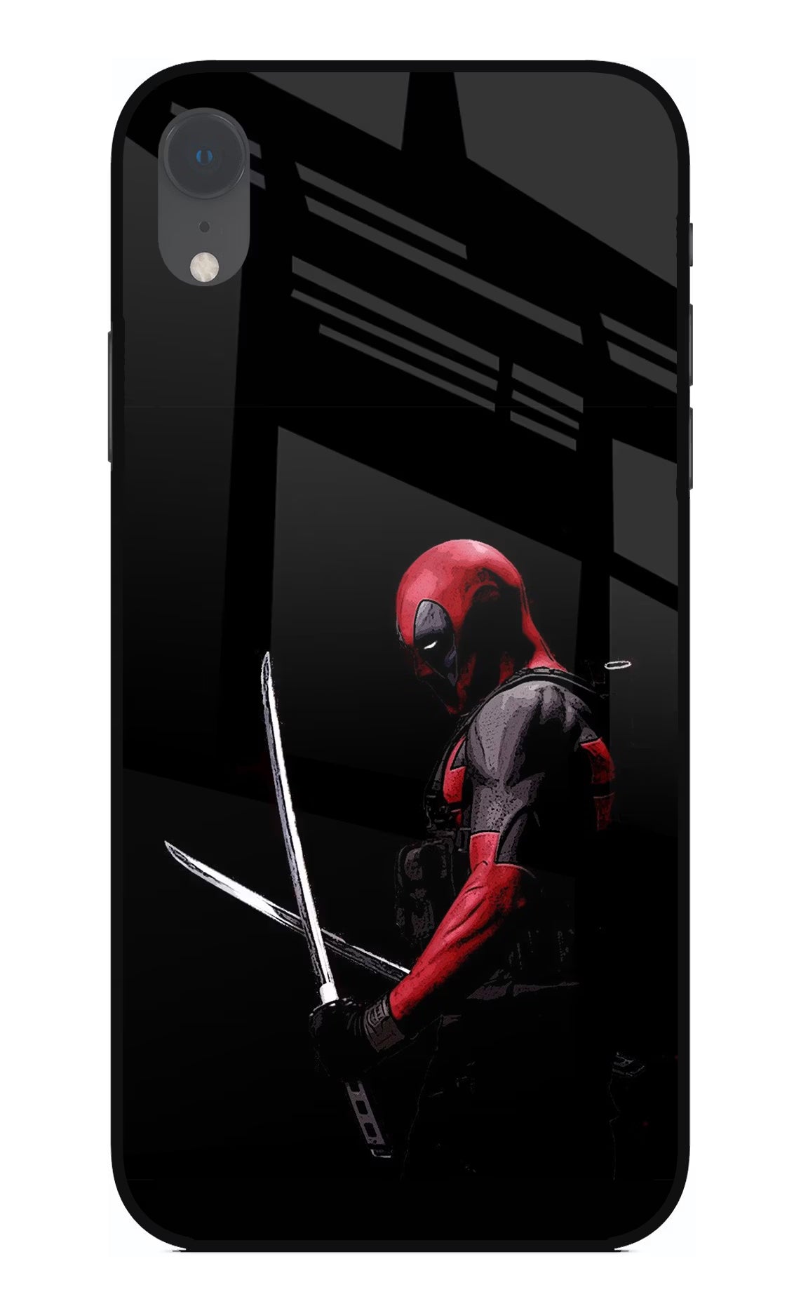 Deadpool iPhone XR Glass Case Back Cover by Casekaro