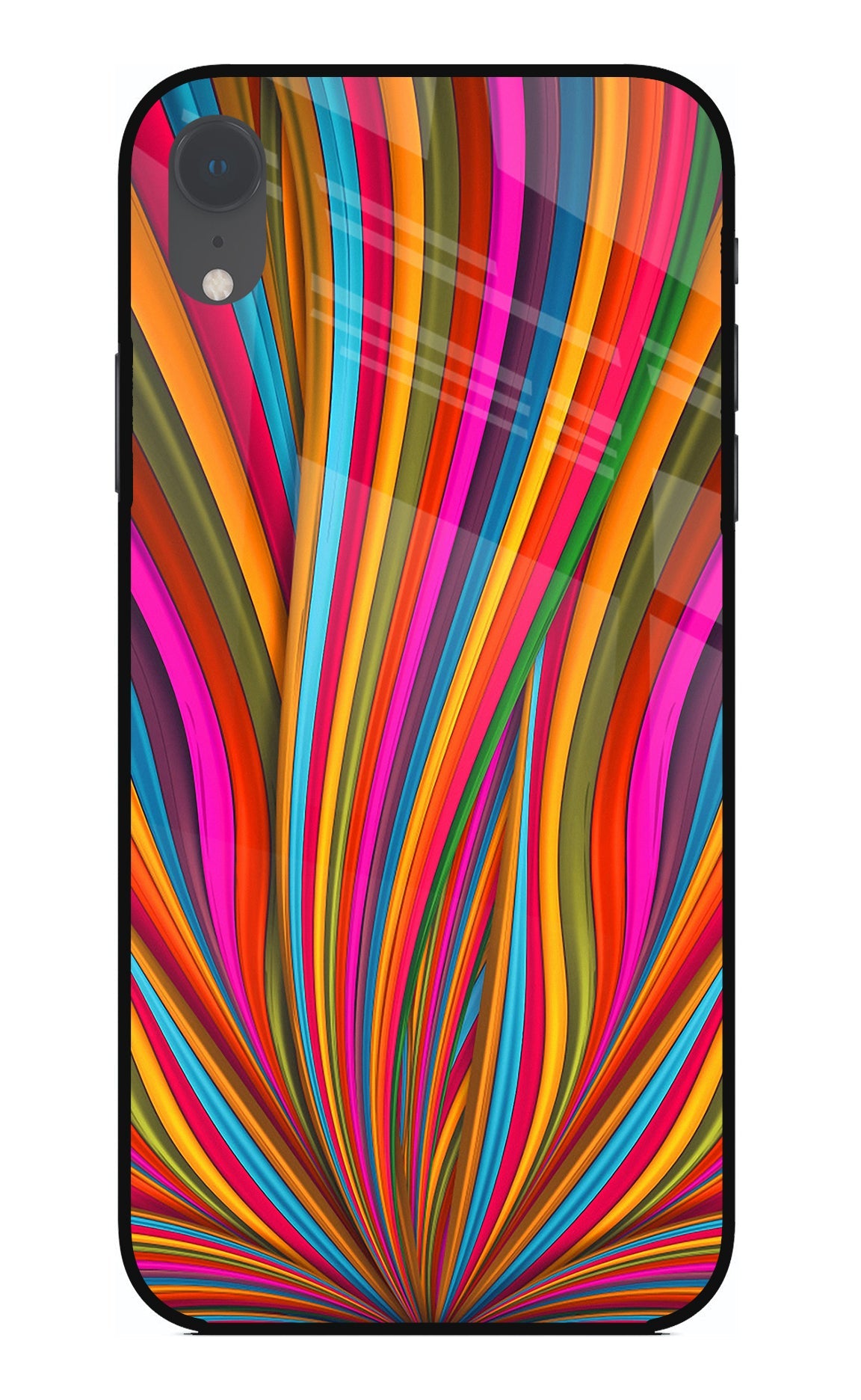 Trippy Wavy iPhone XR Glass Case