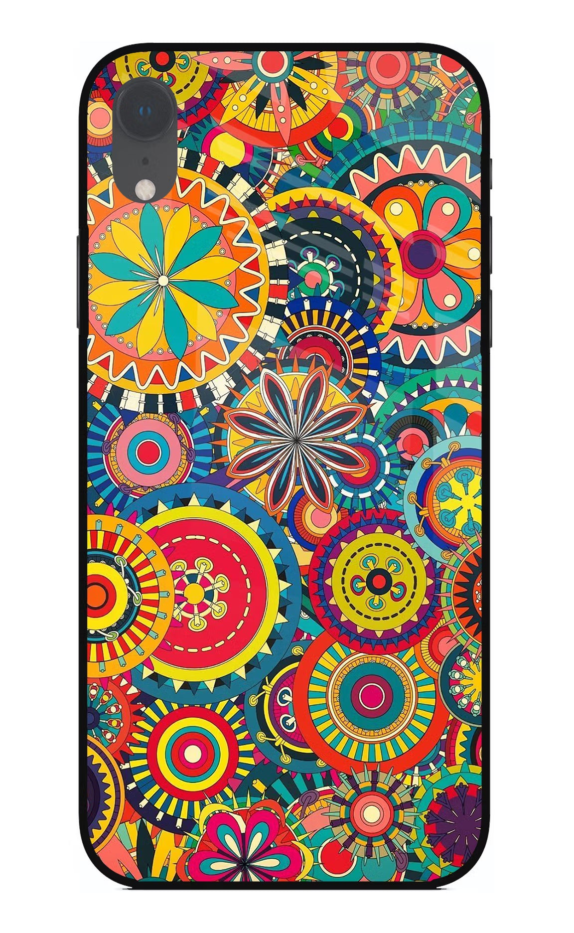 Gol Gol Art iPhone XR Glass Case Back Cover by Casekaro