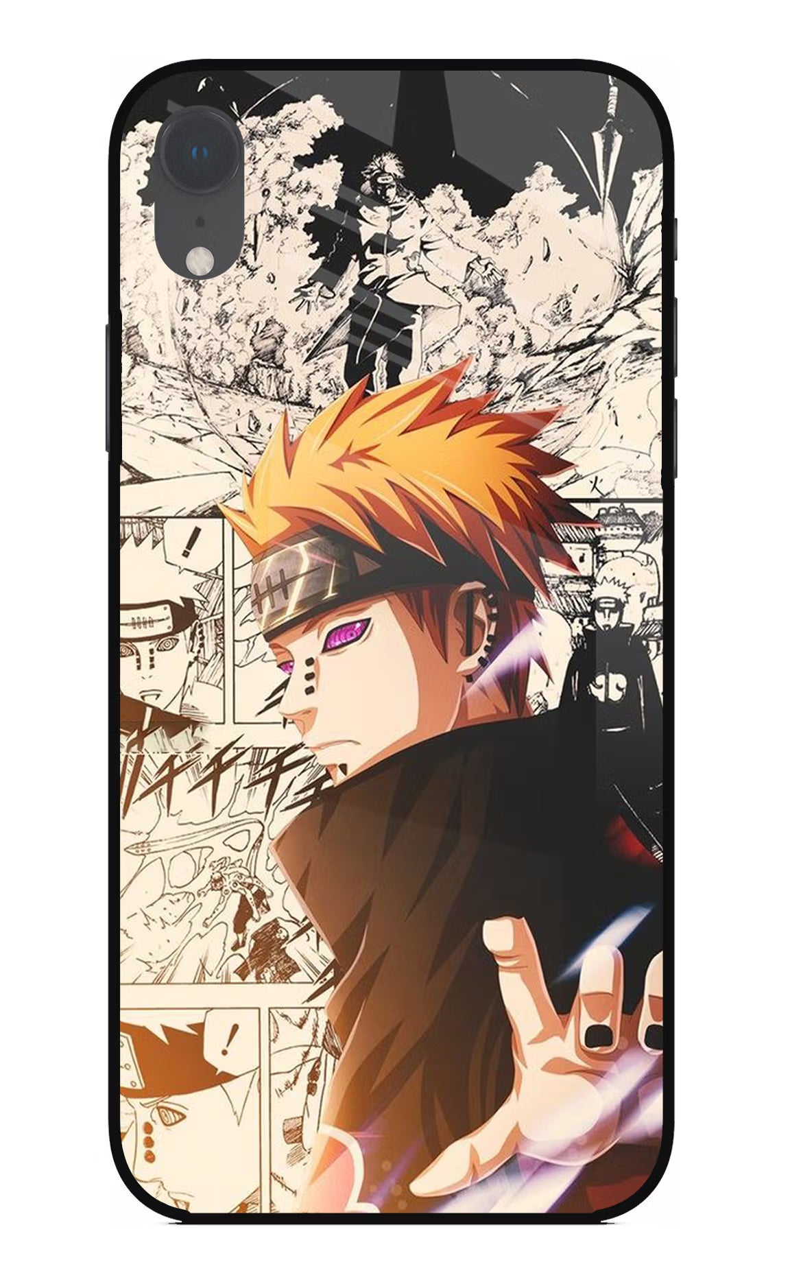 Pain Anime iPhone XR Glass Case Back Cover by Casekaro