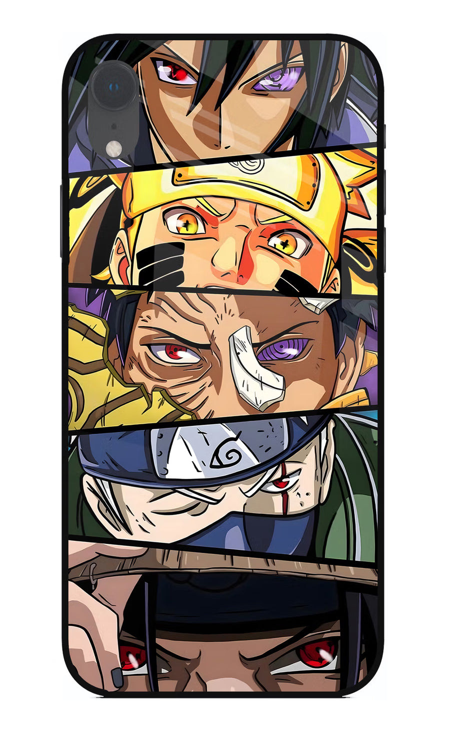Naruto Character iPhone XR Back Cover, Glass case