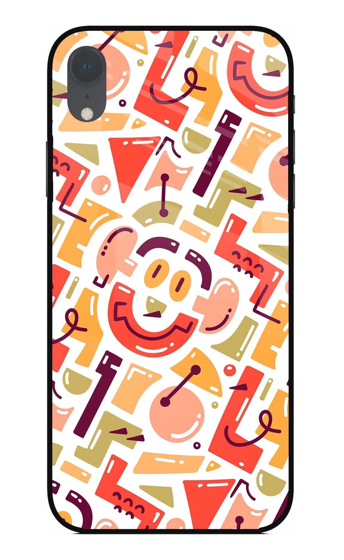 Doodle Pattern iPhone XR Back Cover