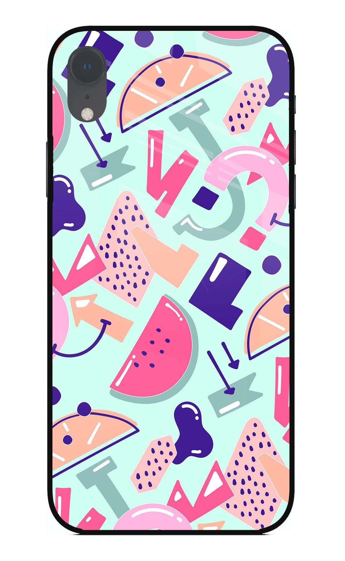 Doodle Pattern iPhone XR Back Cover