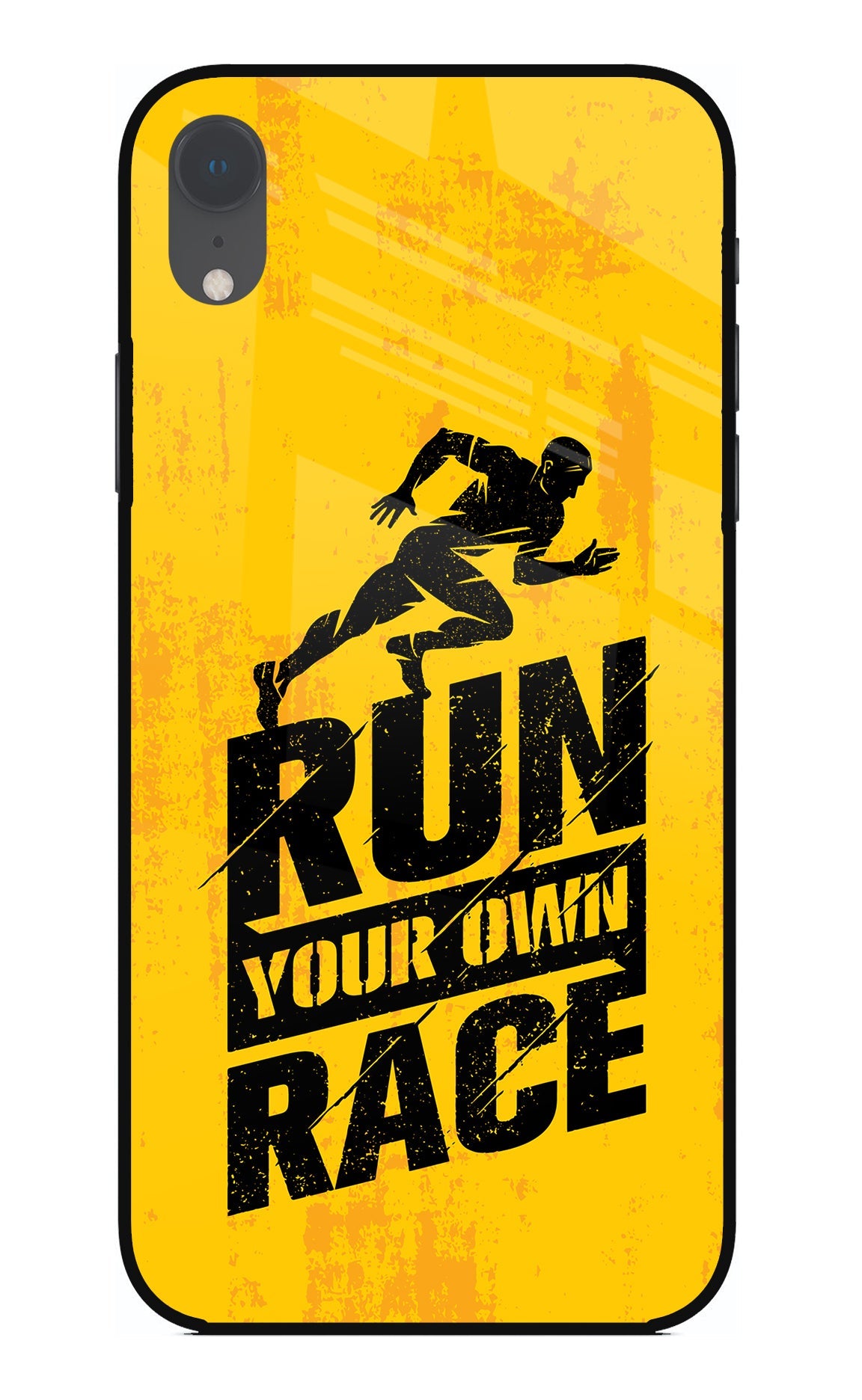 Run Your Own Race iPhone XR Glass Case