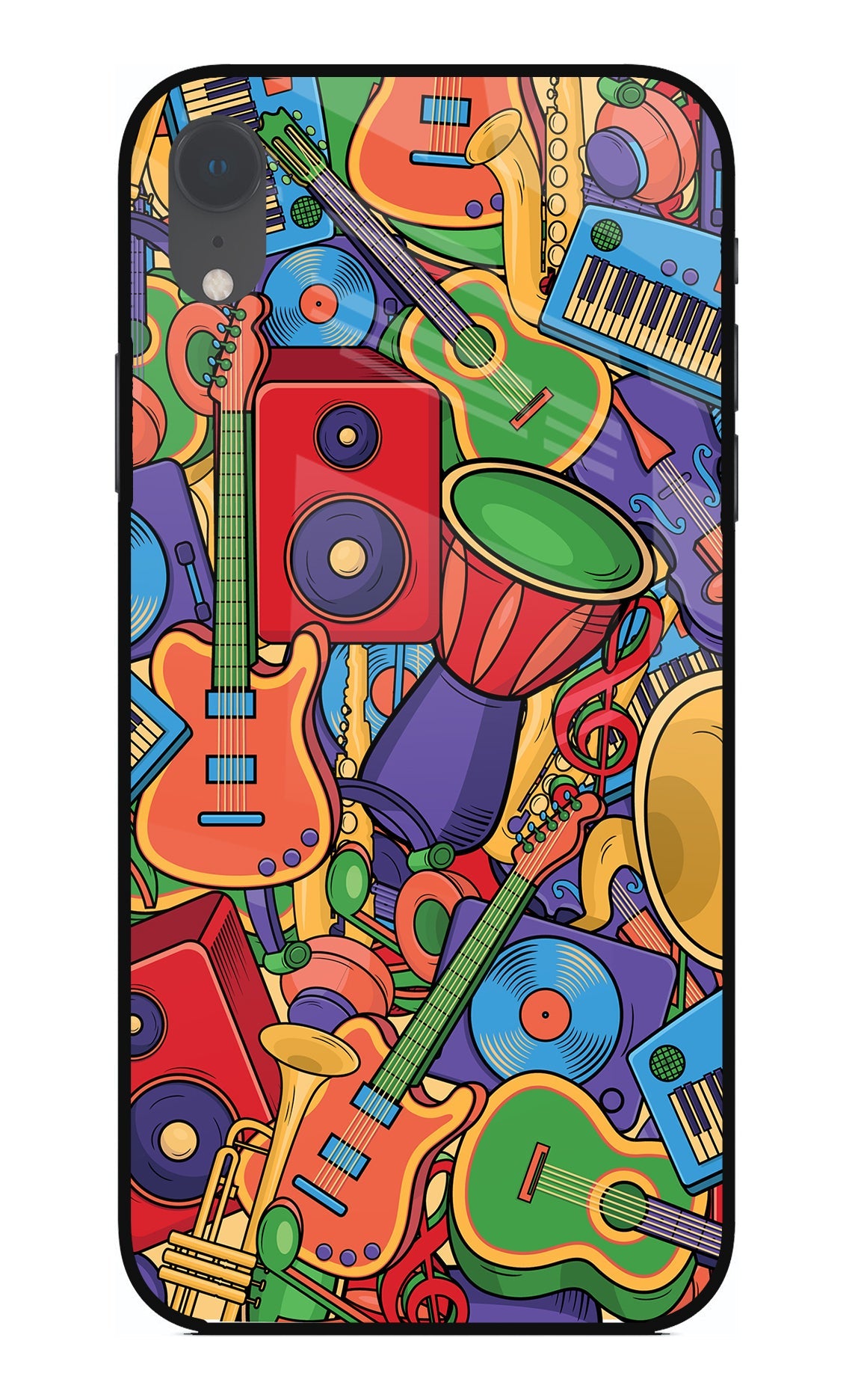 Music Instrument Doodle iPhone XR Back Cover