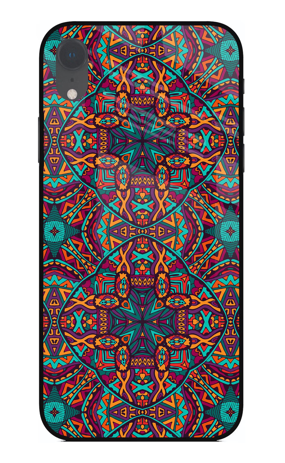 Colour Mandala iPhone XR Glass Case Back Cover by Casekaro