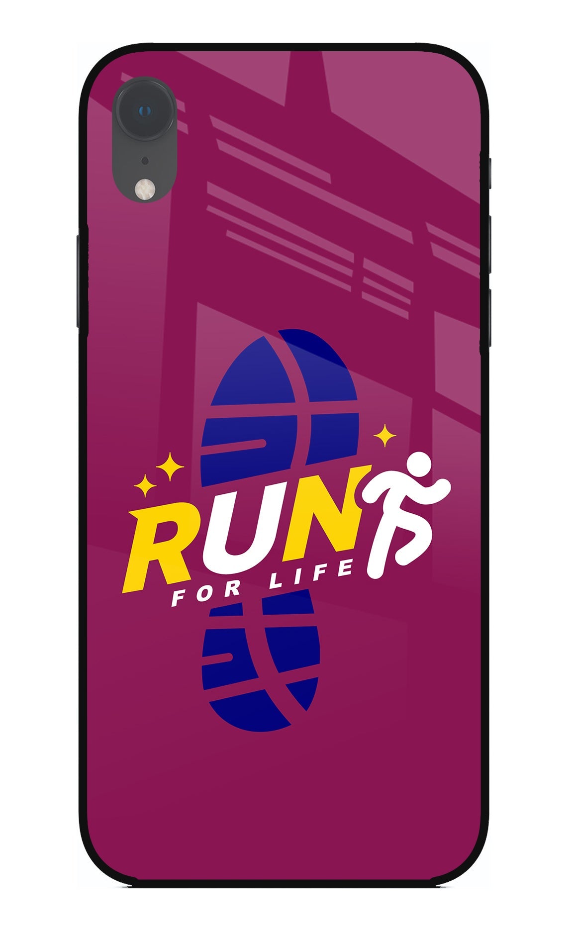 Run for Life iPhone XR Glass Case