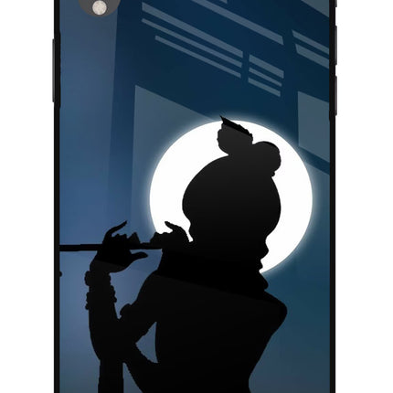 Shri Krishna Silhouette iPhone XR Glass Case Back Cover by Casekaro