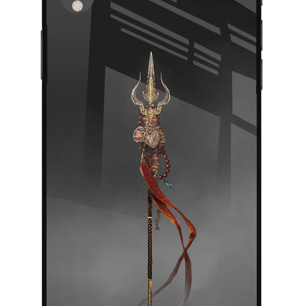 Shiv Trishul iPhone XR Glass Case Back Cover by Casekaro