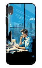 Focused Hustler (AI Generated) iPhone XR Glass Case