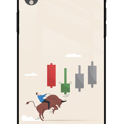 Bull Trading Momentum iPhone XR Glass Case Back Cover by Casekaro