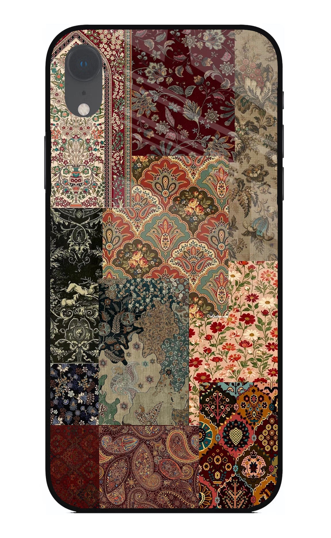 Desi Print iPhone XR Glass Case Back Cover by Casekaro