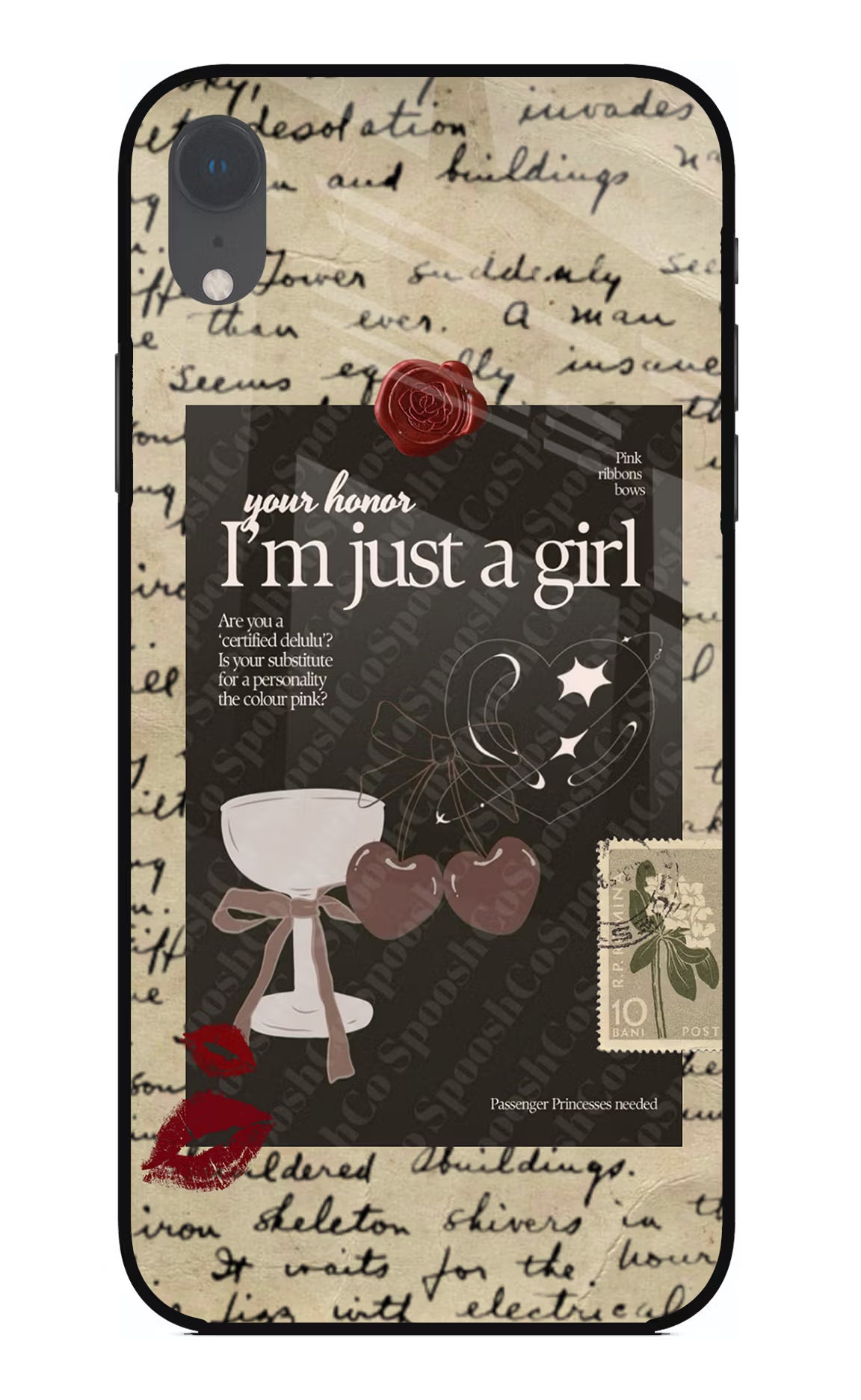 I am just a girl iPhone XR Glass Case
