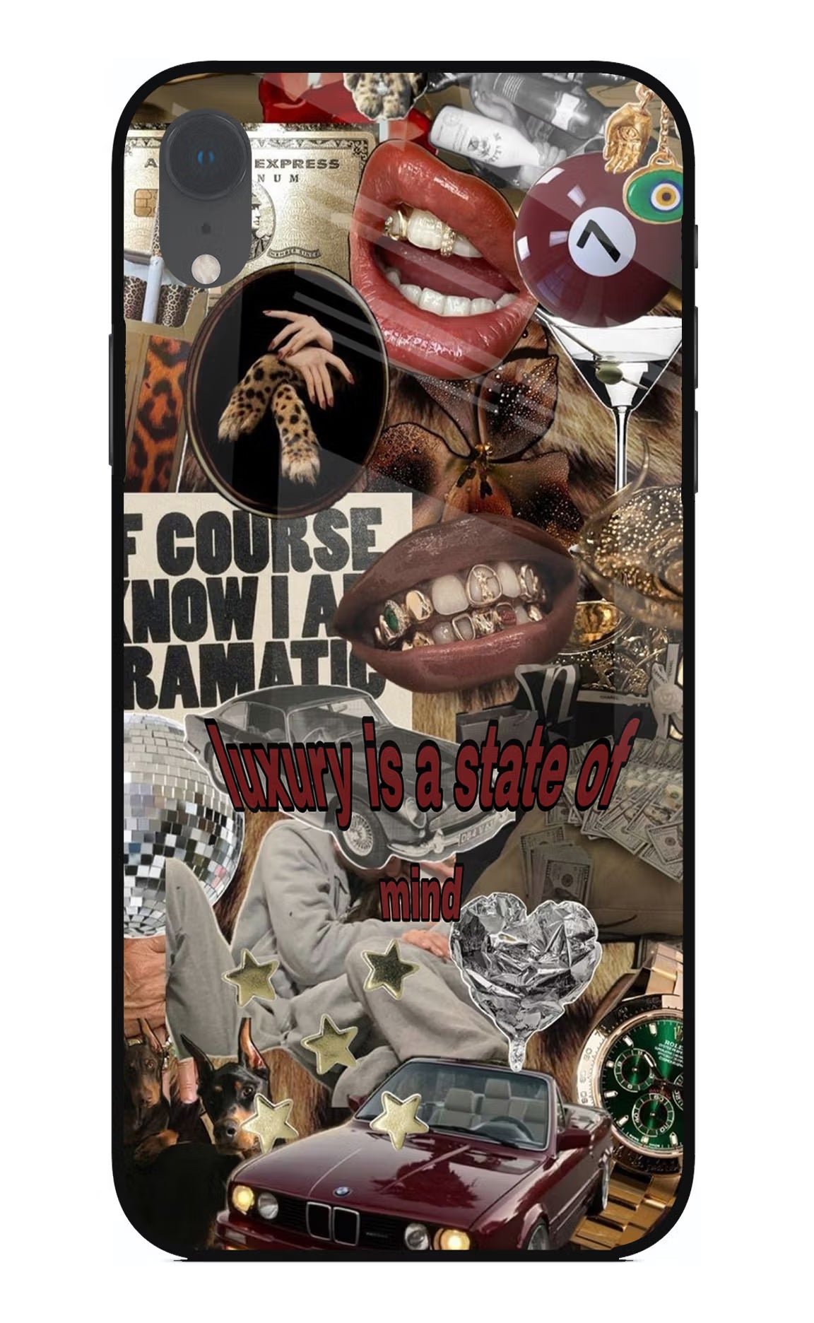 Luxury iPhone XR Glass Case Back Cover by Casekaro