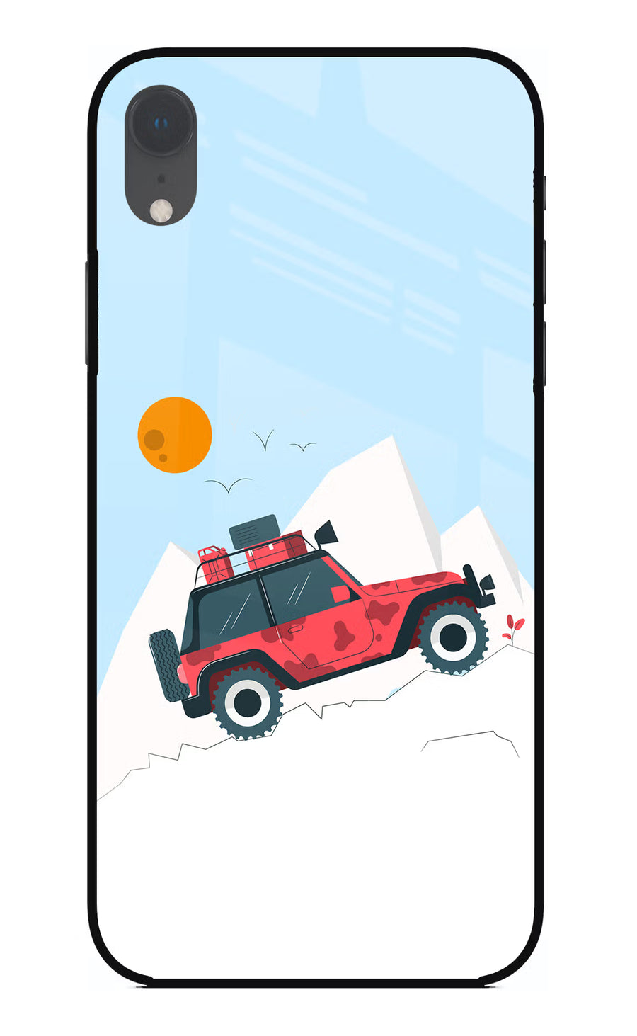 Mountain Trail Beast iPhone XR Back Cover, Glass case