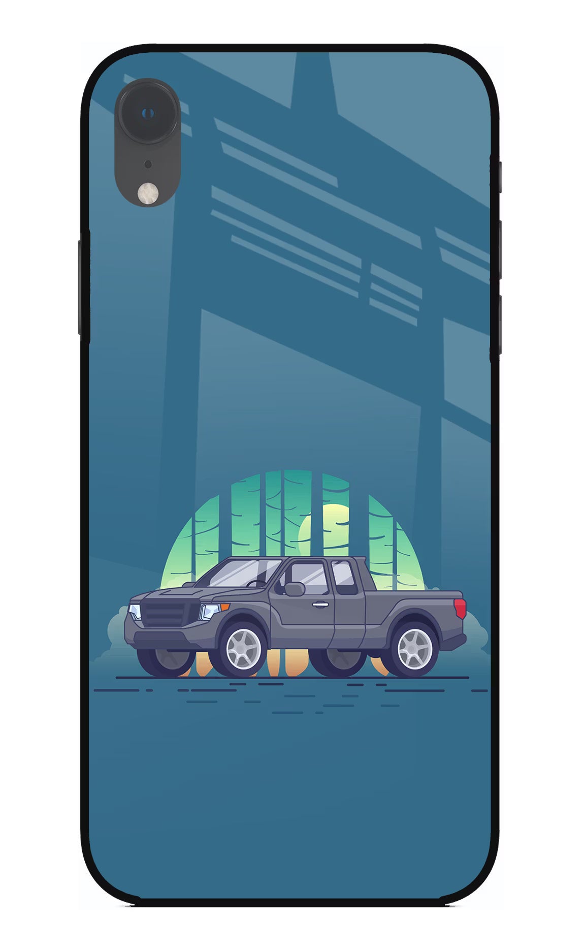 Retro Garage Vibe iPhone XR Glass Case Back Cover by Casekaro