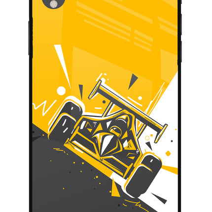 Track King iPhone XR Glass Case Back Cover by Casekaro