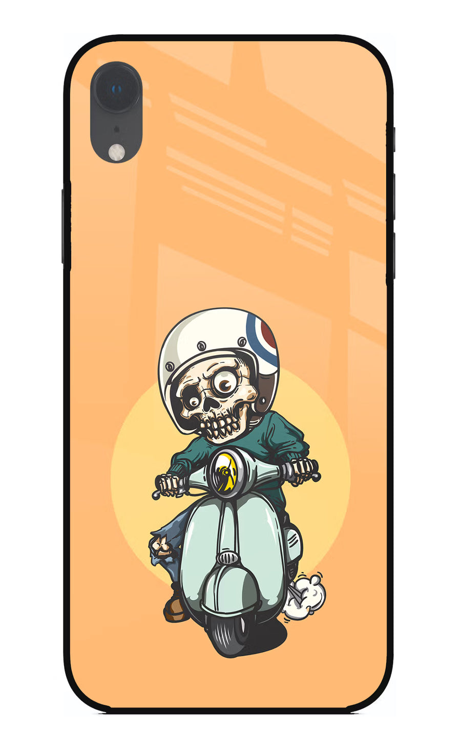 Undead Biker iPhone XR Back Cover, Glass case