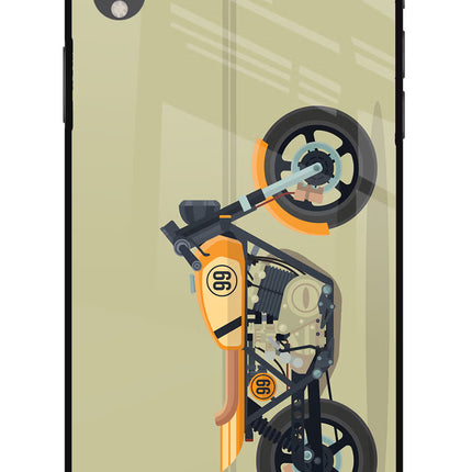 Vertical Speedster iPhone XR Glass Case Back Cover by Casekaro