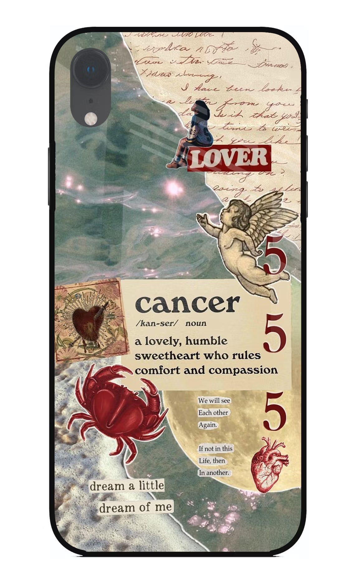 Cancer Zodiac iPhone XR Glass Case Back Cover by Casekaro
